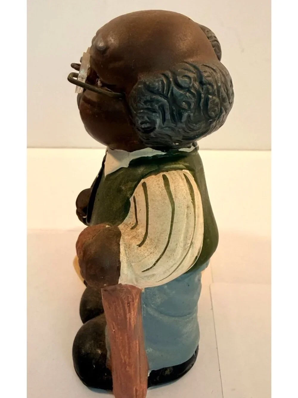 Vintage African American Elderly Couple Cute Old People Man Woman Figurine